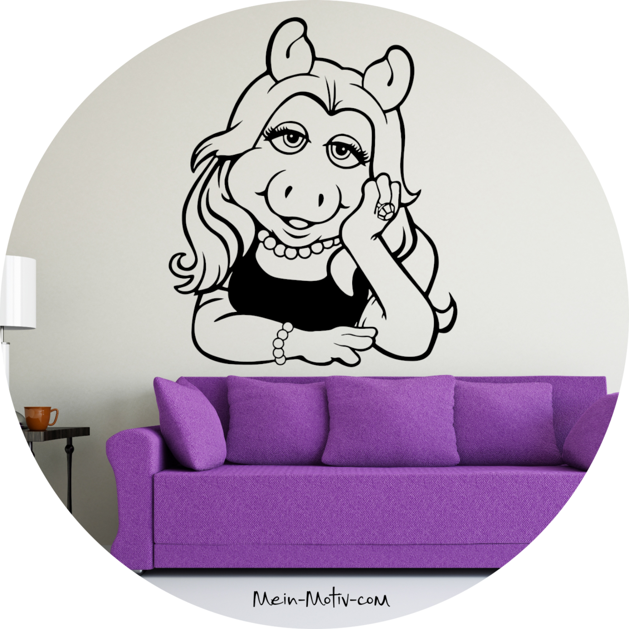 46174 Miss Piggy - Muppet Show Wandtattoo